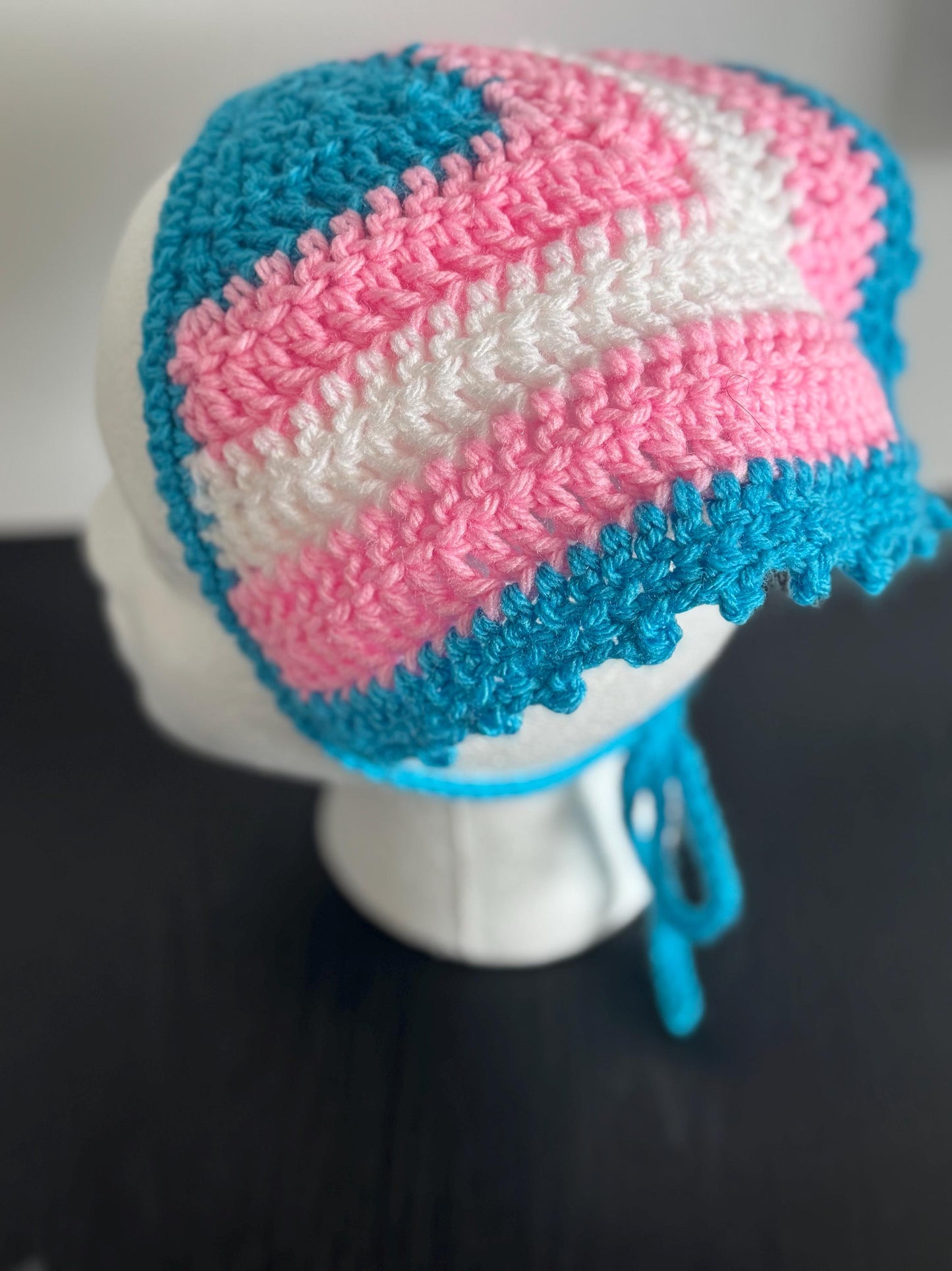 Pride Collection- Crochet Trans Flag Bandana