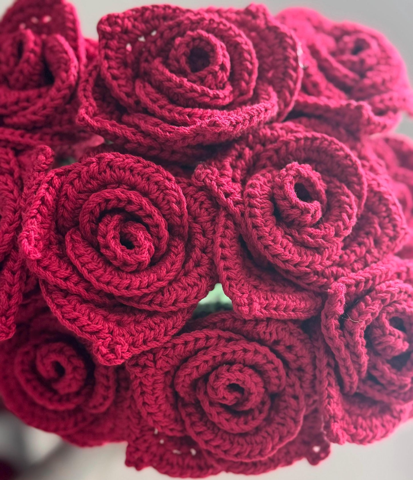 Crochet Rose Bouquet | Handmade Forever Roses | Single Rose or Bouquet Gift | Anniversary, Valentineās Day Gift | Knottyknott