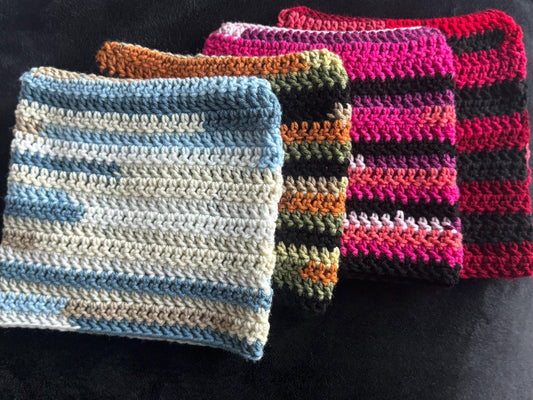 Multi Colored Cat Ear Beanie w/ Foldable Brim