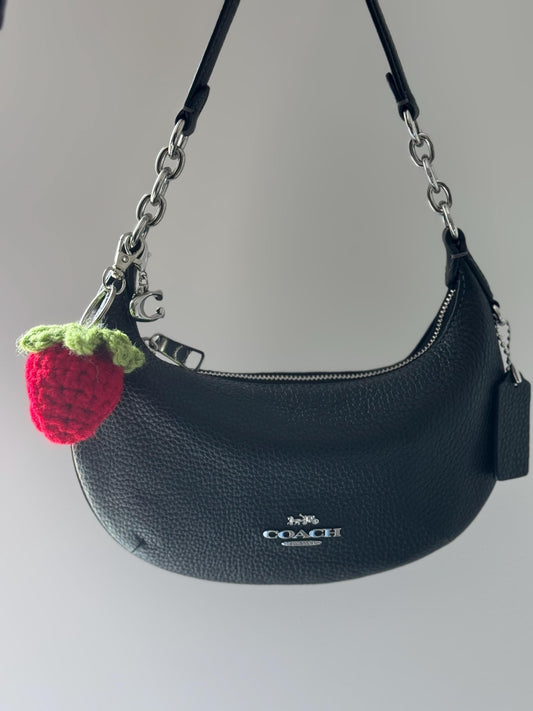 Handmade Crochet Strawberry Keychain | Bag Charm | Accessories