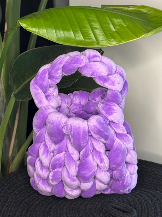 Chunky knit mini purse