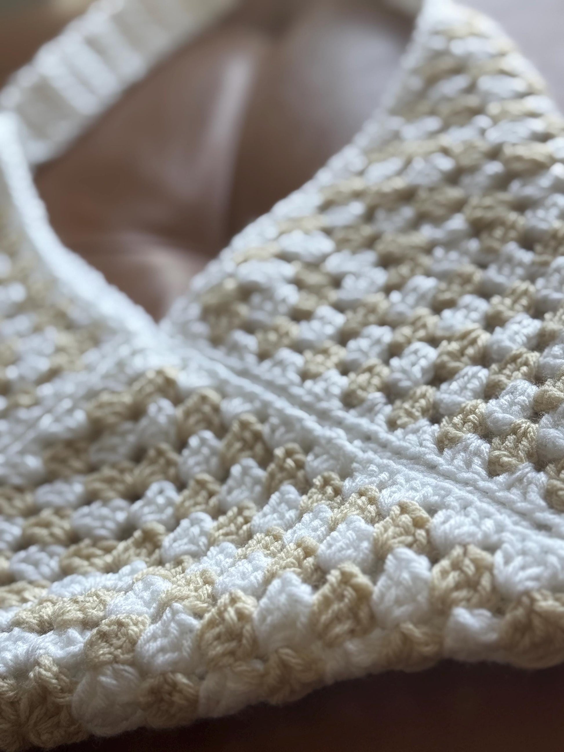 Handmade Crochet Granny Square Tote Bag – Customizable Colors