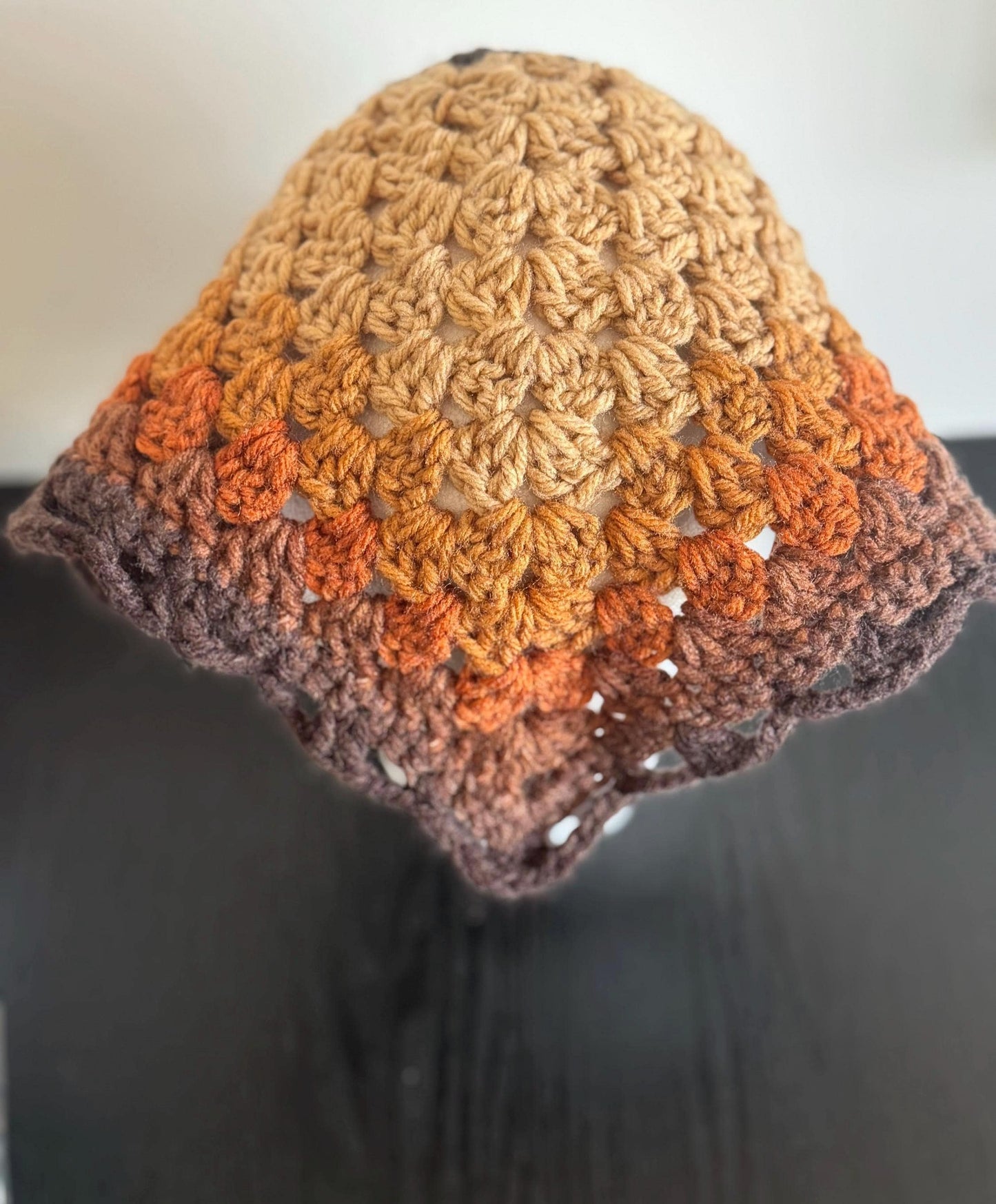 Handmade Crochet Bandana – Neutral Gradient