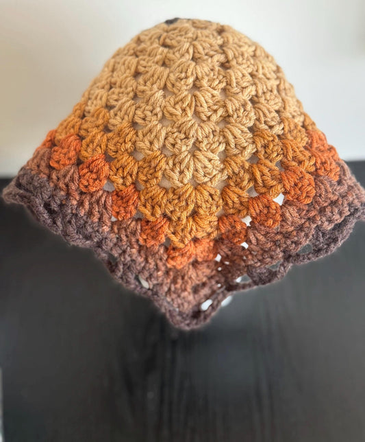 Handmade Crochet Bandana – Neutral Gradient