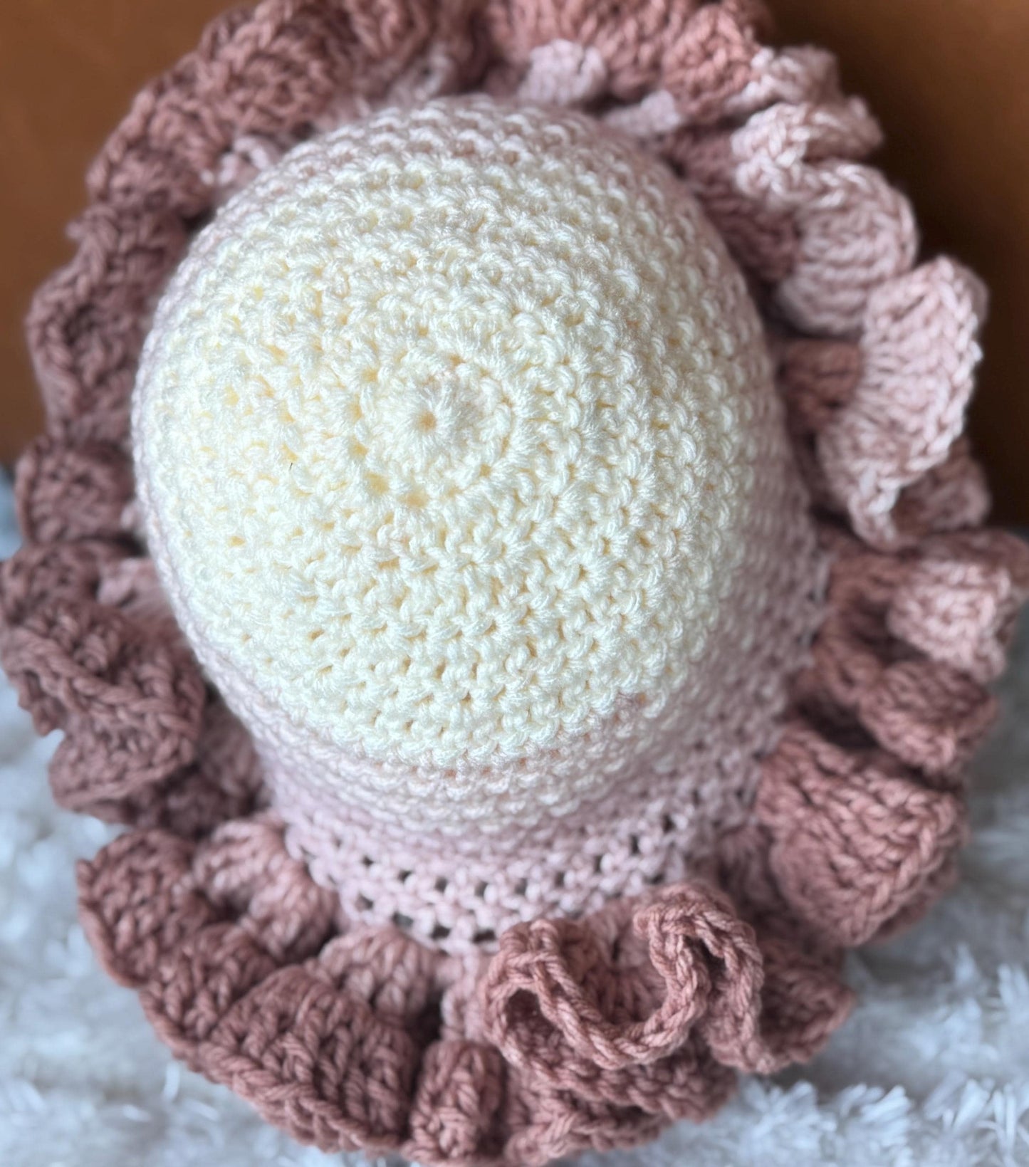 Custom Crochet Ruffle Hat