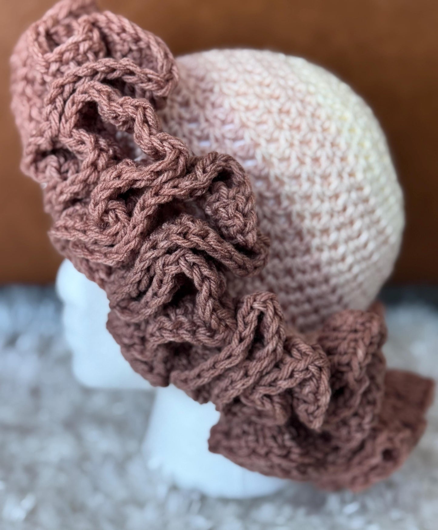 Custom Crochet Ruffle Hat