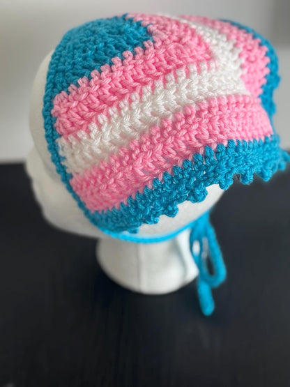 Pride Collection- Crochet Trans Flag Bandana