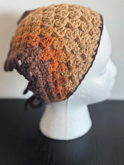 Handmade Crochet Bandana – Neutral Gradient