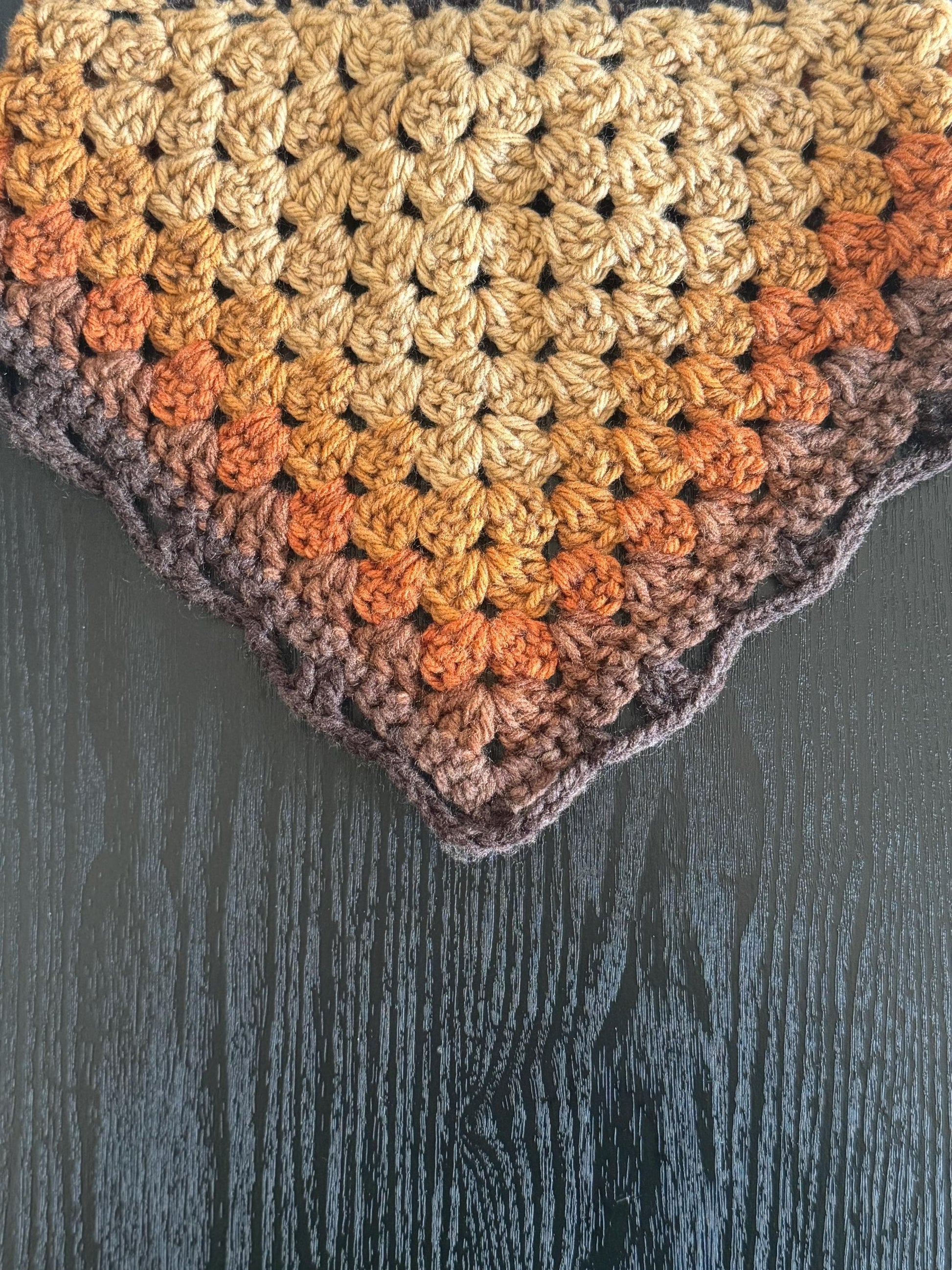 Handmade Crochet Bandana – Neutral Gradient