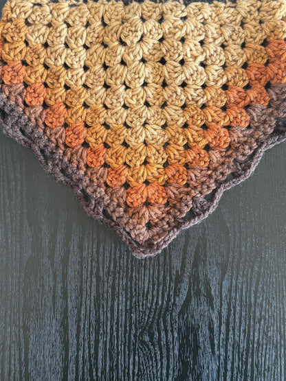 Handmade Crochet Bandana – Neutral Gradient