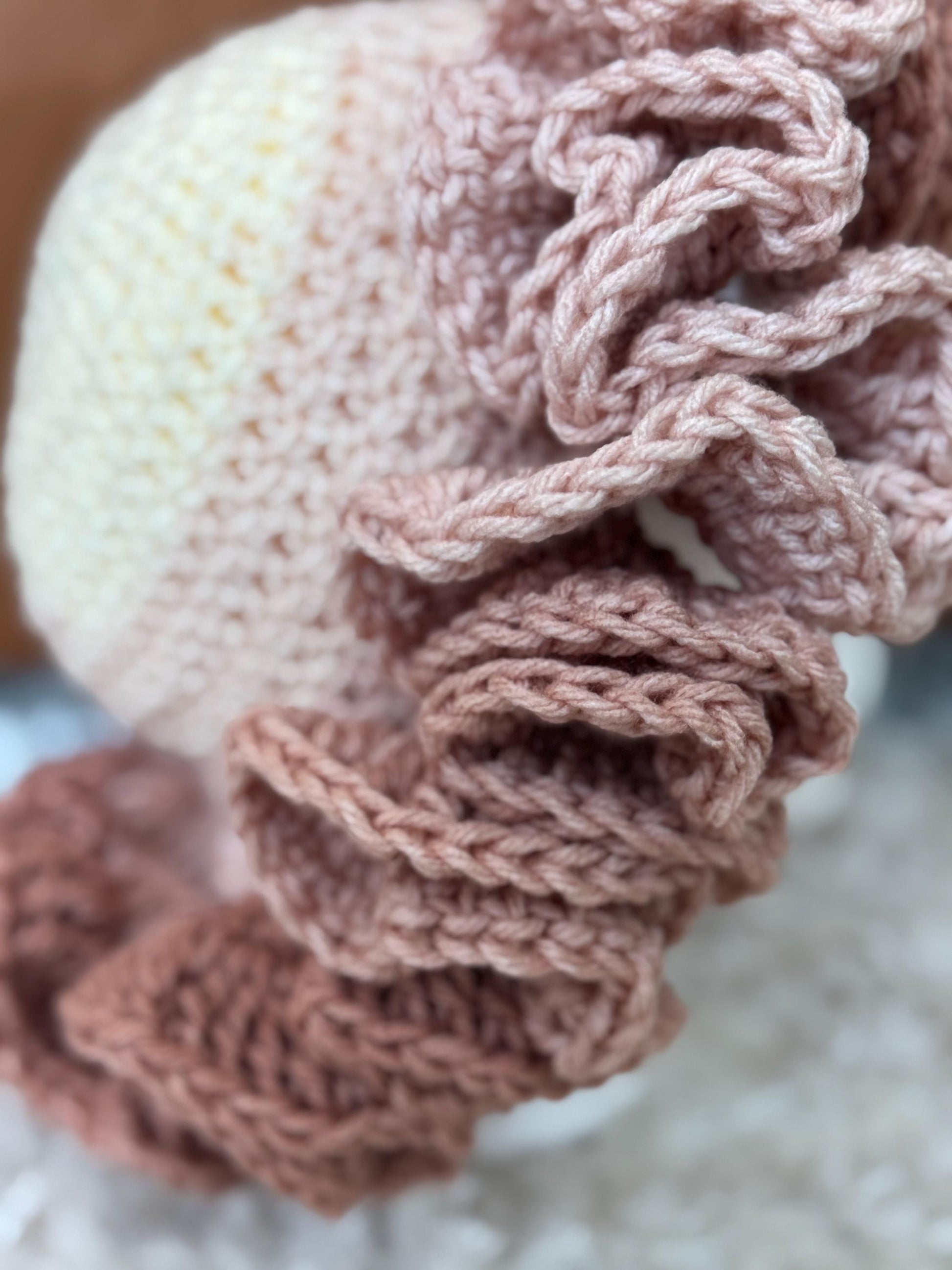 Custom Crochet Ruffle Hat