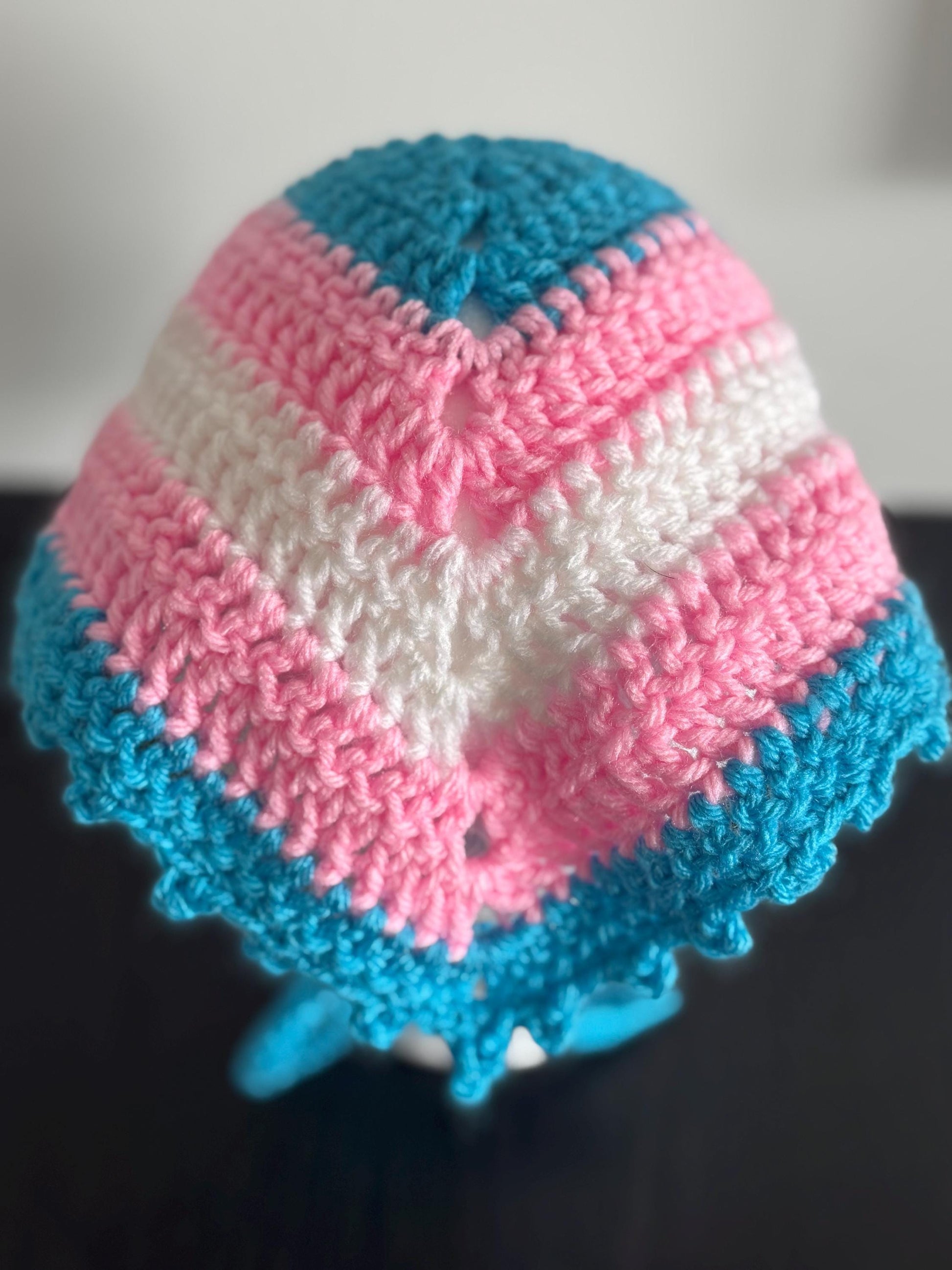 Pride Collection- Crochet Trans Flag Bandana