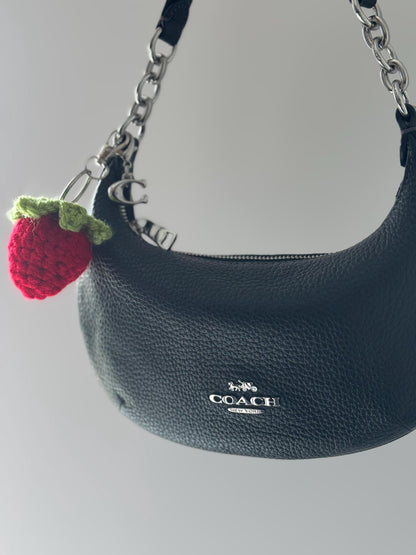 Handmade Crochet Strawberry Keychain | Bag Charm | Accessories