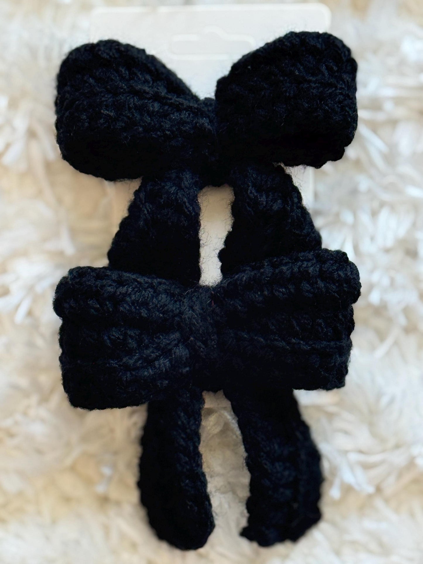 Handmade Crochet Bow Hair Clips – 2 Pack | Two Size Options w/ Multiple Colors Available