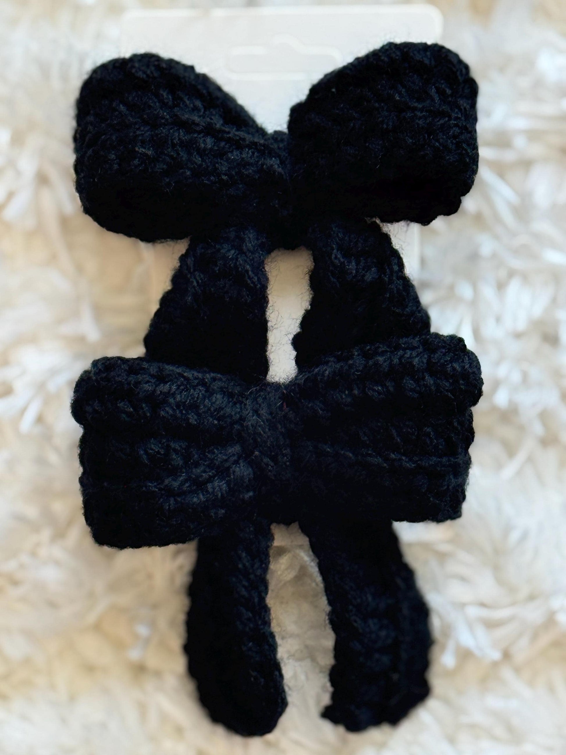 Handmade Crochet Bow Hair Clips – 2 Pack | Two Size Options w/ Multiple Colors Available