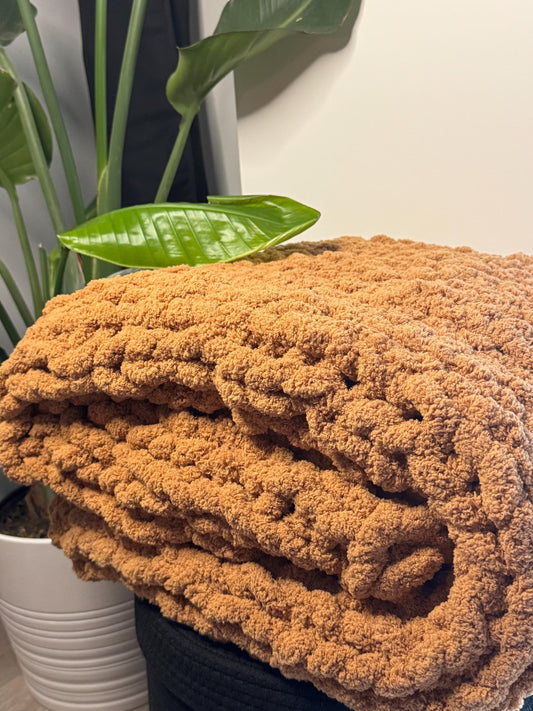 Chunky Knit Throw Blanket Customizable