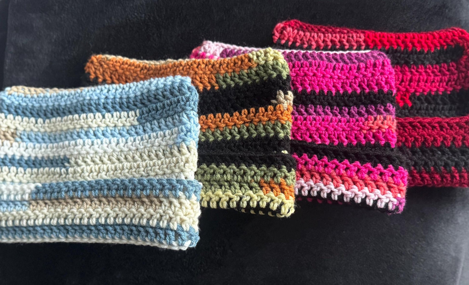 Multi Colored Cat Ear Beanie w/ Foldable Brim