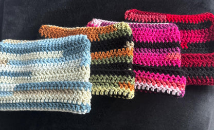 Multi Colored Cat Ear Beanie w/ Foldable Brim