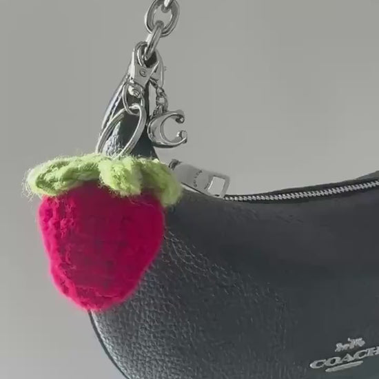 Handmade Crochet Strawberry Keychain | Bag Charm | Accessories